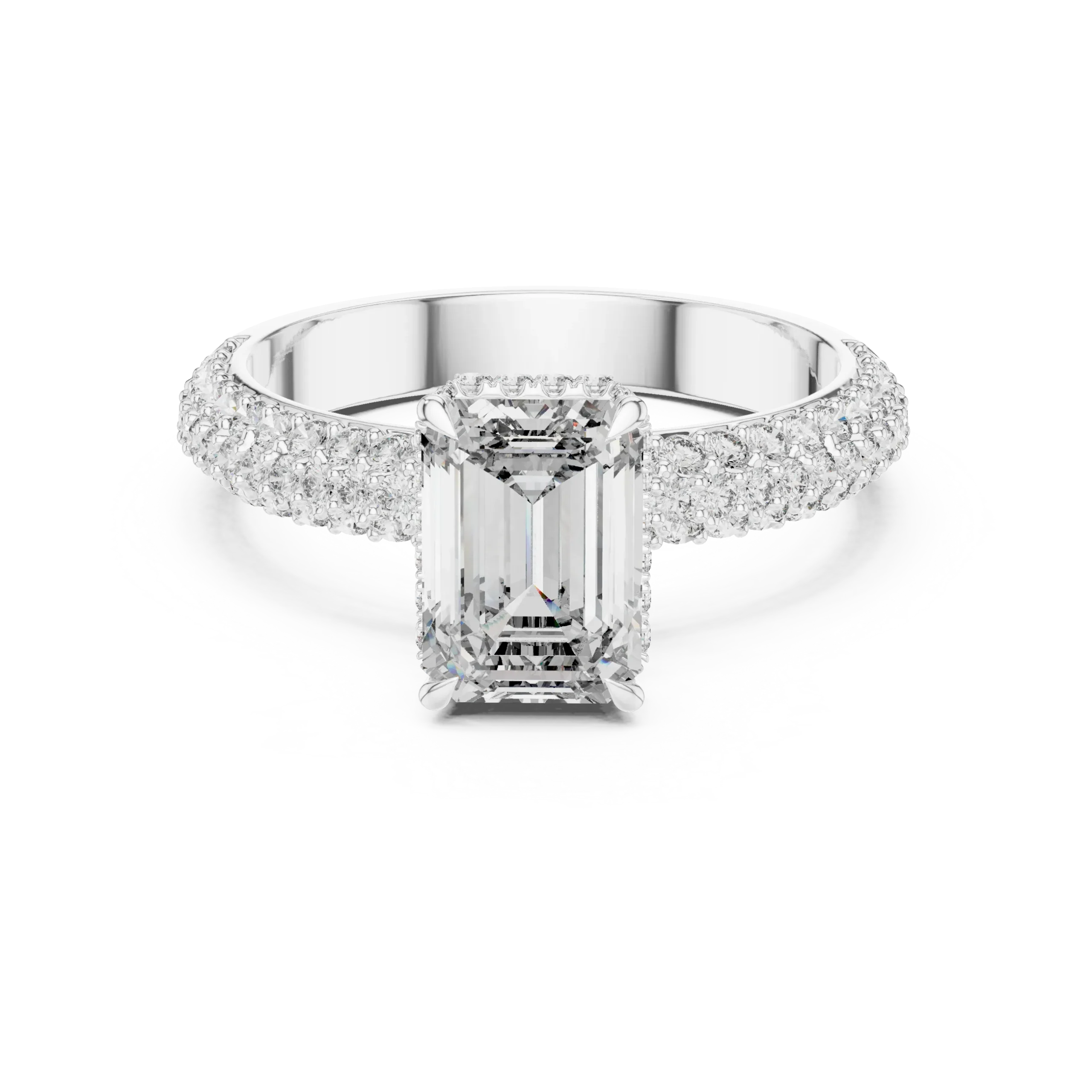 Emera Faceted Prong Set Diamond Ring - Image 6