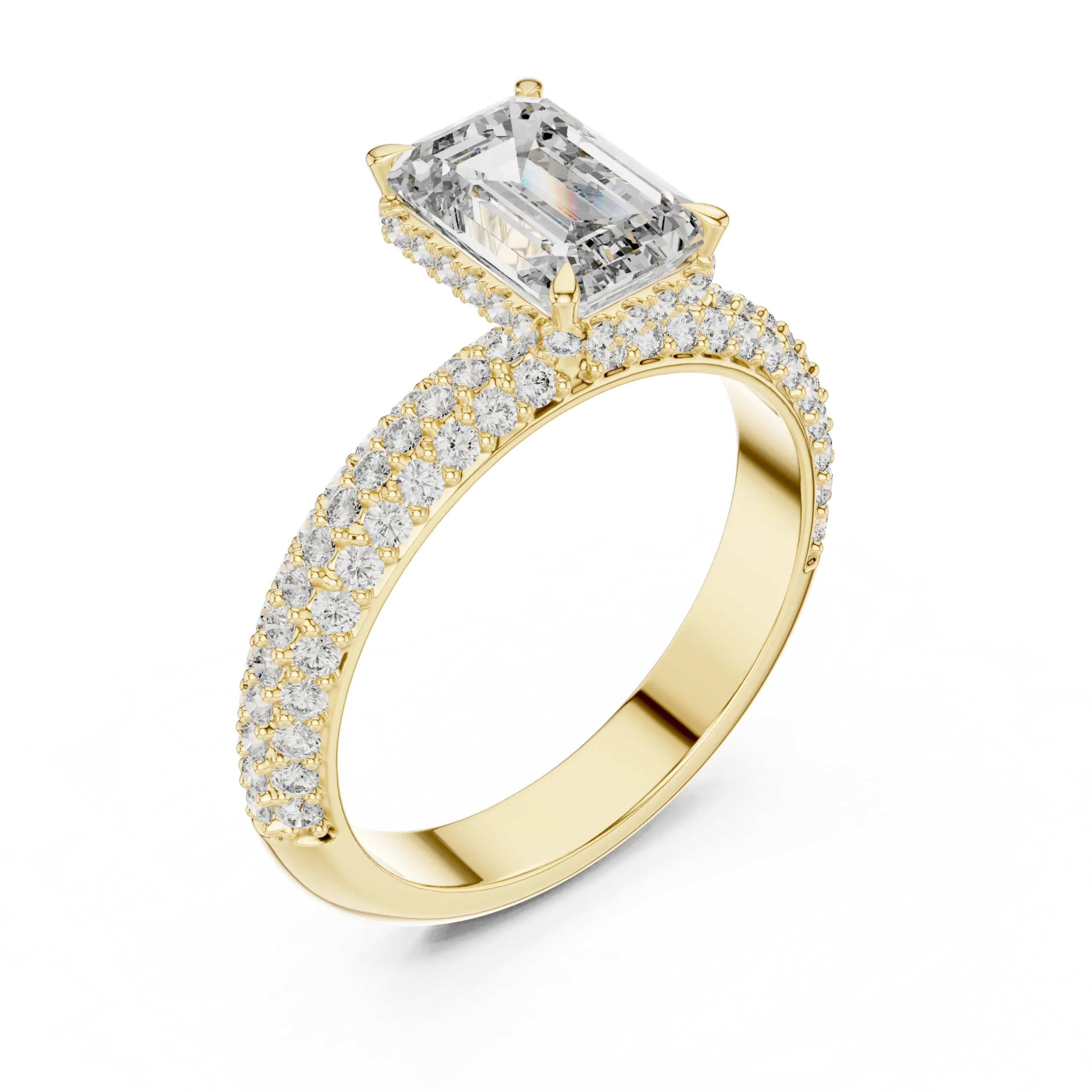 Emera Faceted Prong Set Diamond Ring - Image 3
