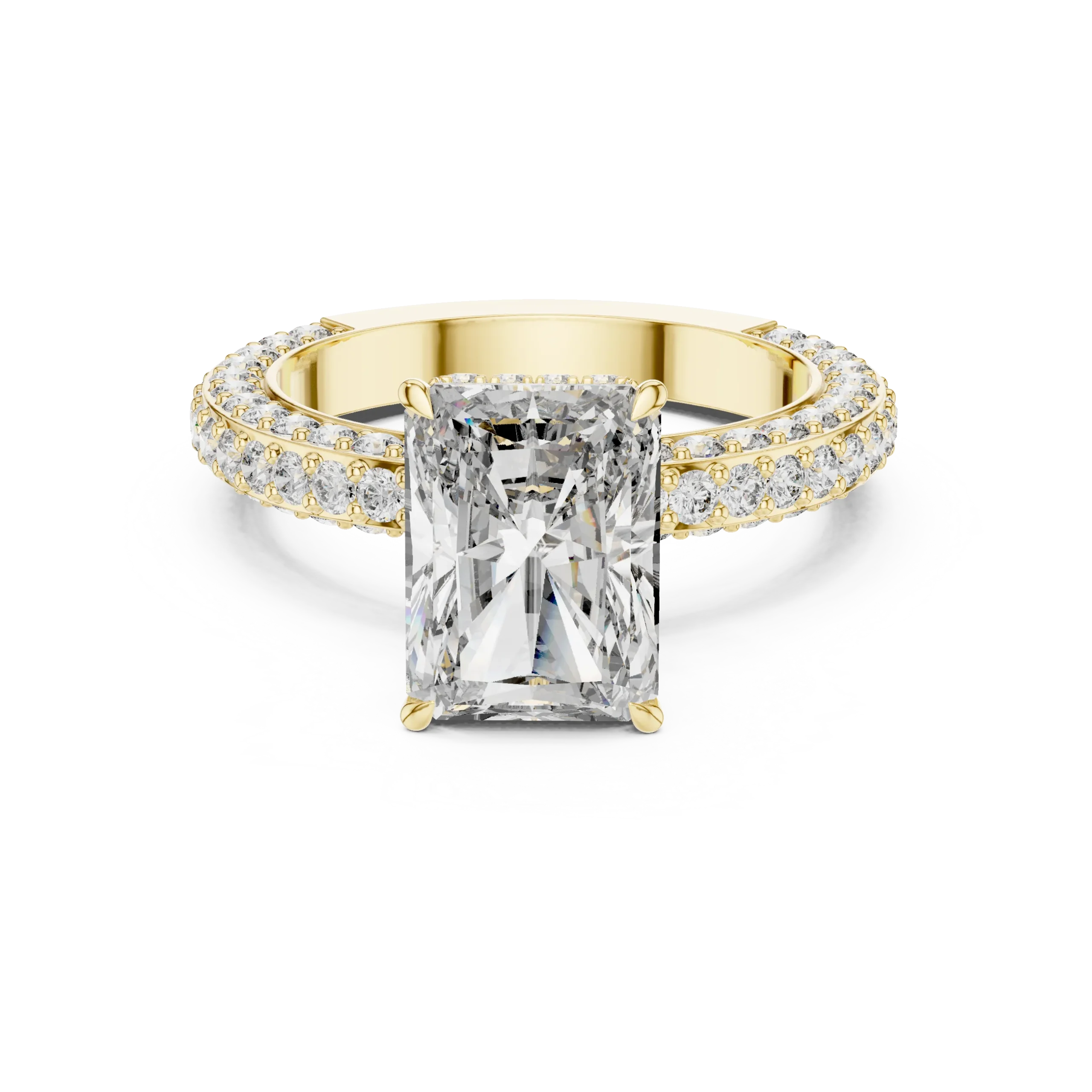 Arielle Dome Halo Diamond Engagement Ring - Image 6