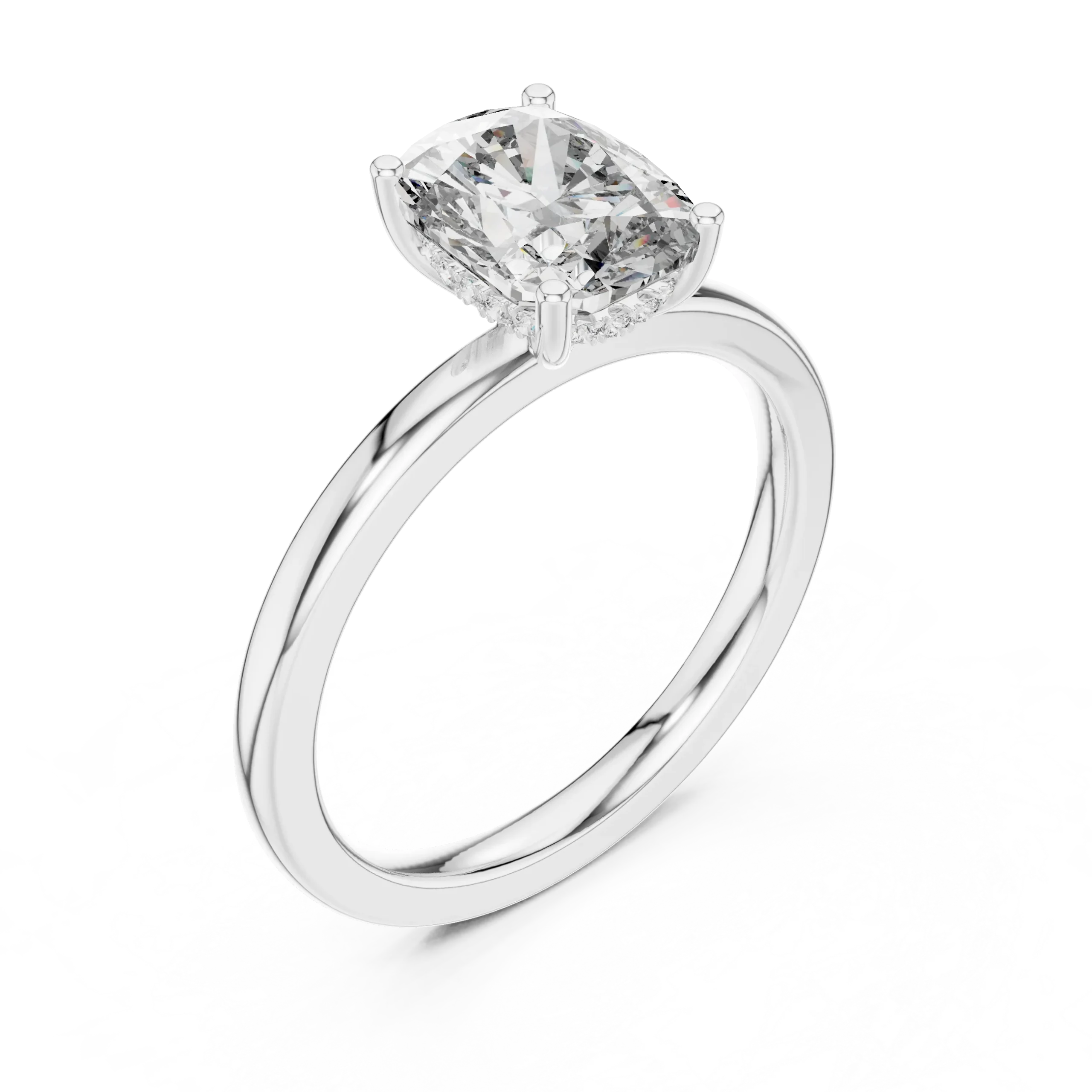 Rosaria Oval Hidden Halo Diamond Ring - Image 2