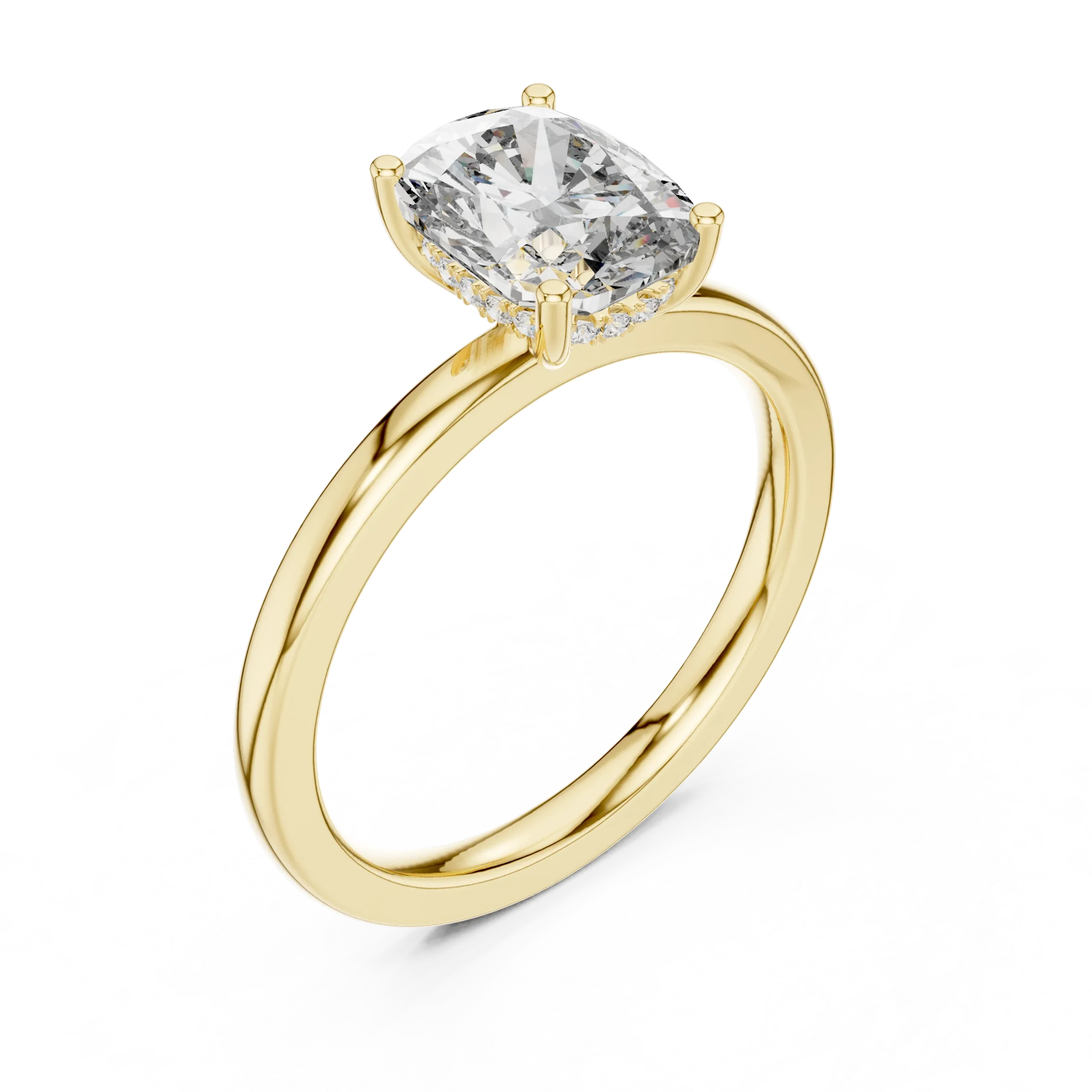 Rosaria Oval Hidden Halo Diamond Ring - Image 3
