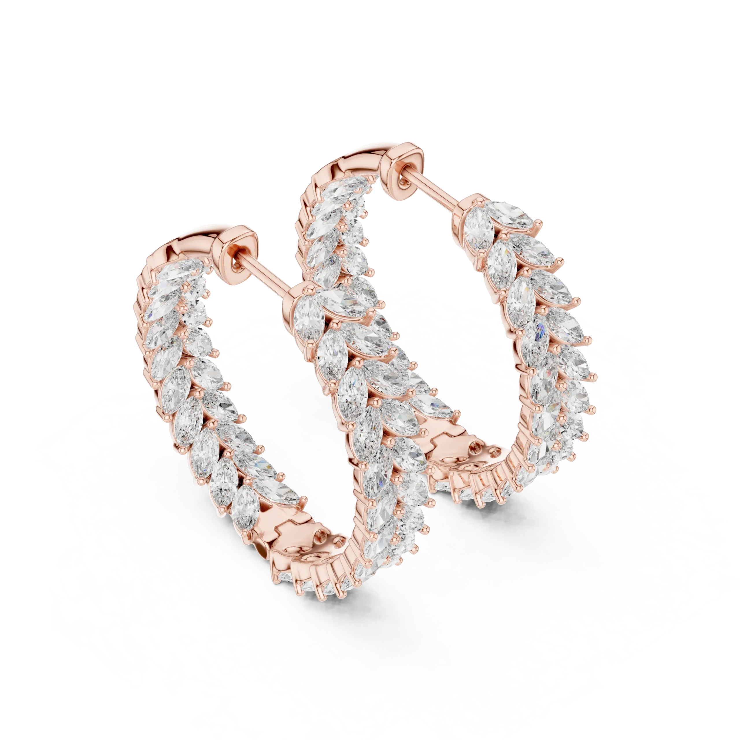 Florenza Marquise Wreath Diamond Hoops