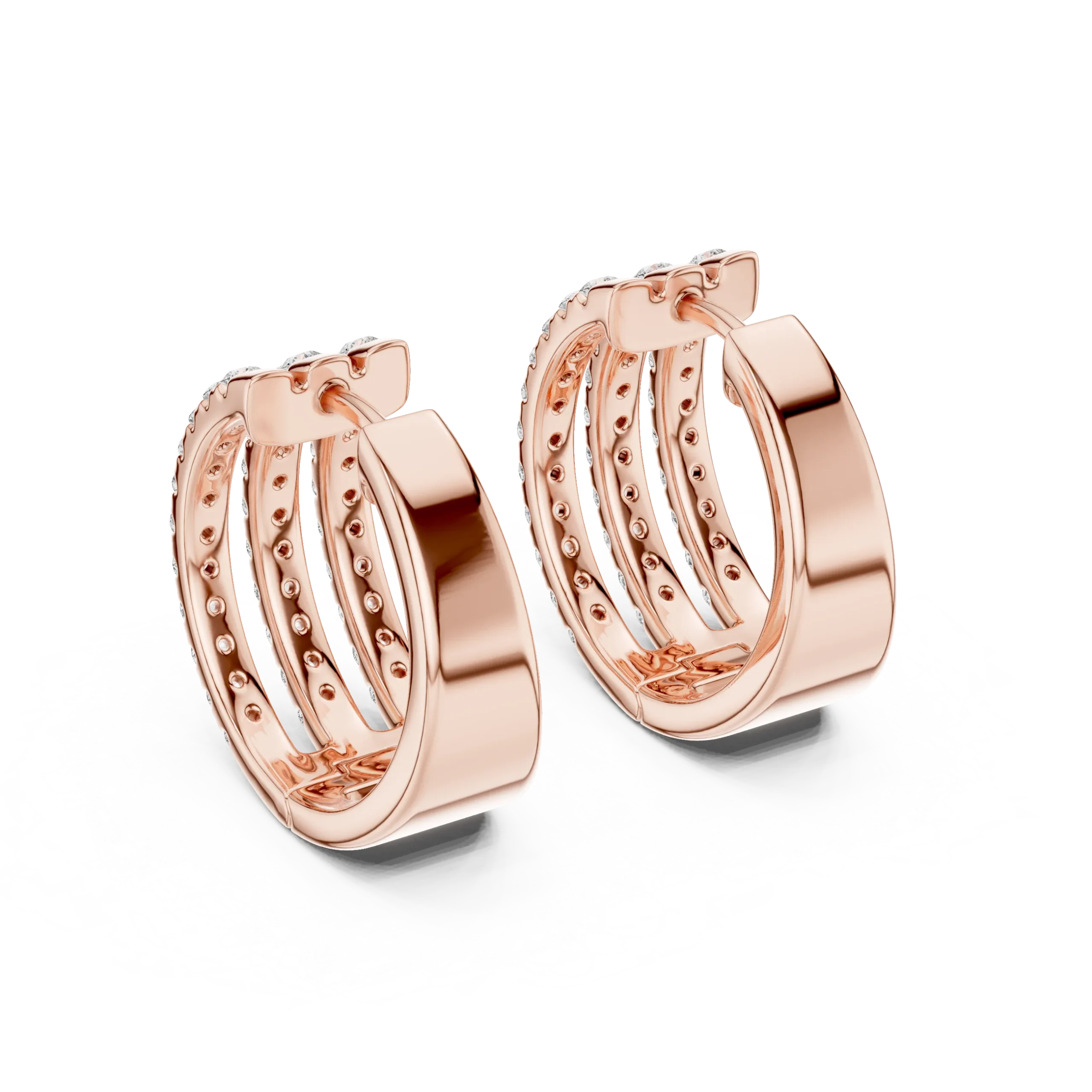 Classara Diamond Hoop Earrings - Image 2