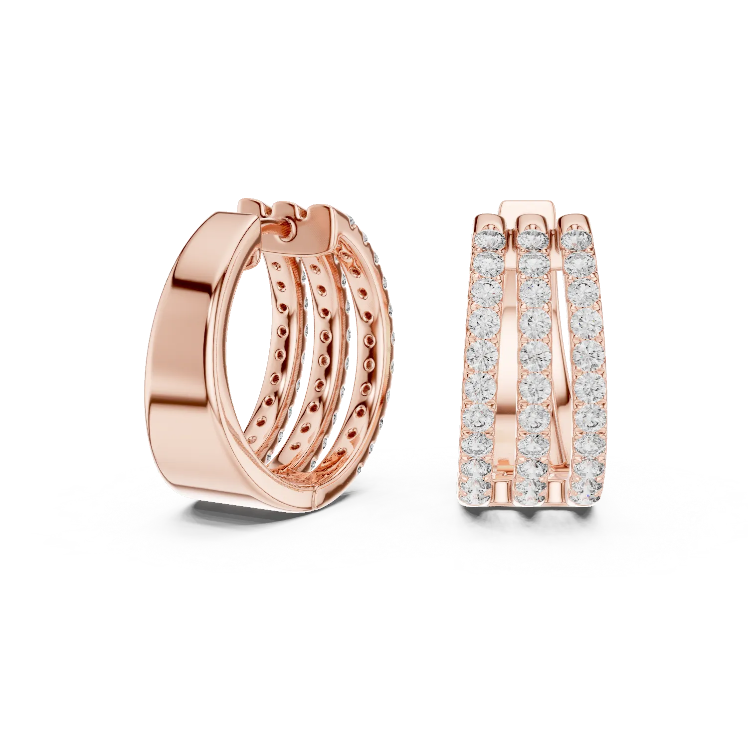 Classara Diamond Hoop Earrings - Image 4