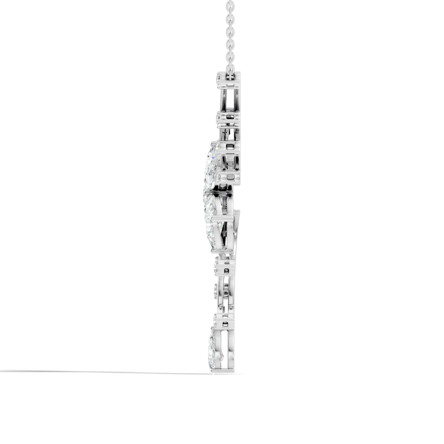 Florenza Floral Cascade Diamond Necklace - Image 5
