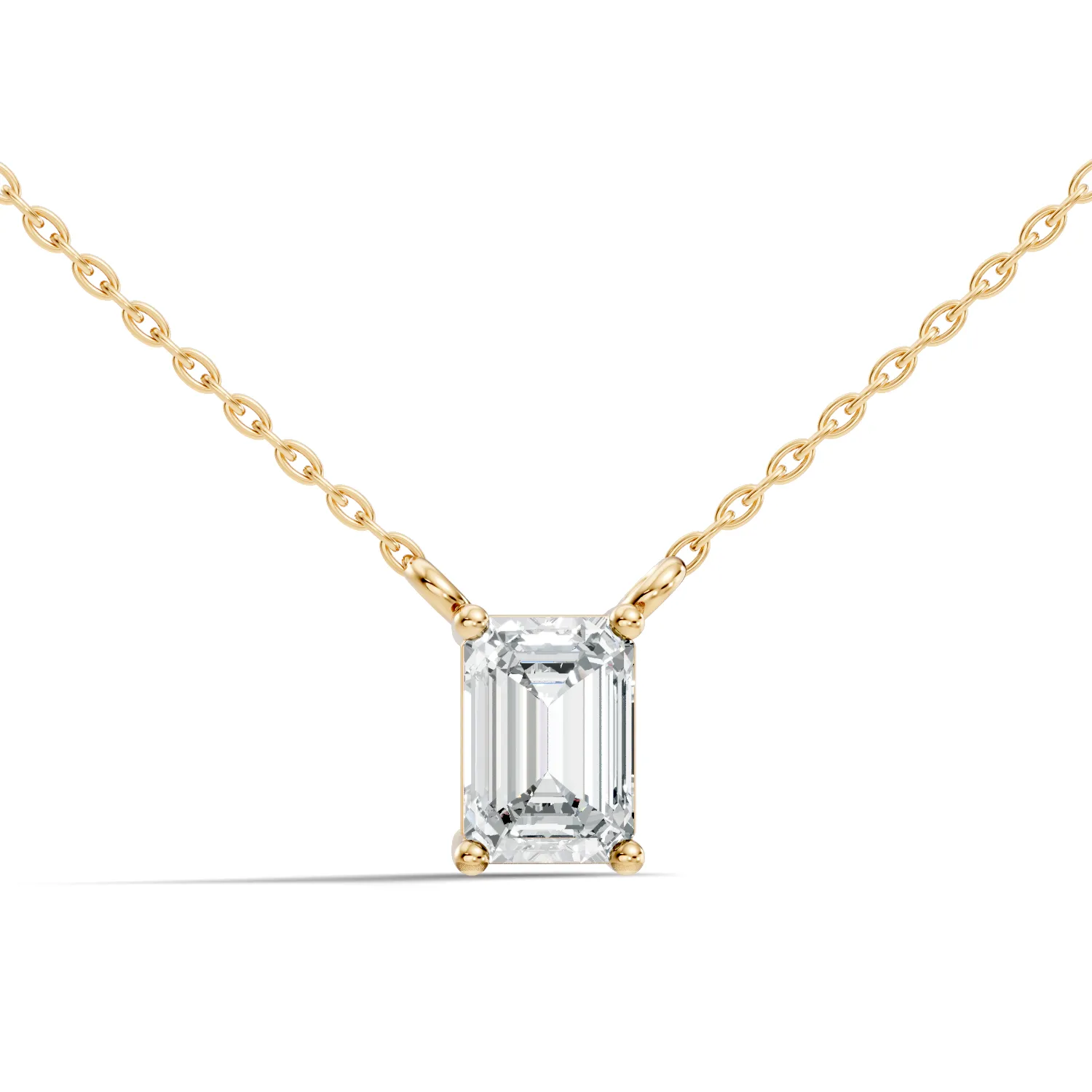 Emerelle Emerald-Cut Diamond Solitaire Pendant - Image 4