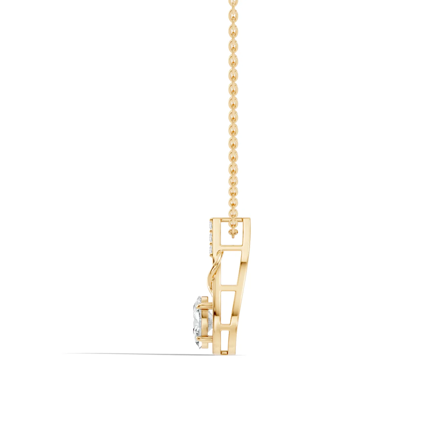 Ovara Oval Diamond Cage Pendant - Image 6