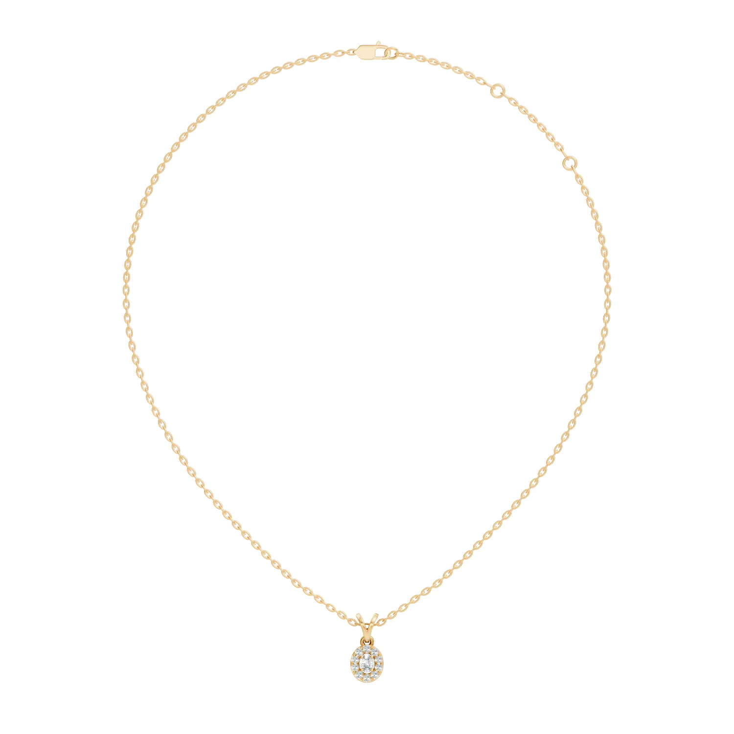 Glorielle Cluster Diamond Pendant - Image 4
