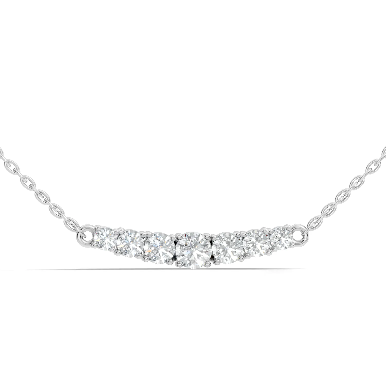 Luminara Seven-Stone Diamond Pendant - Image 3