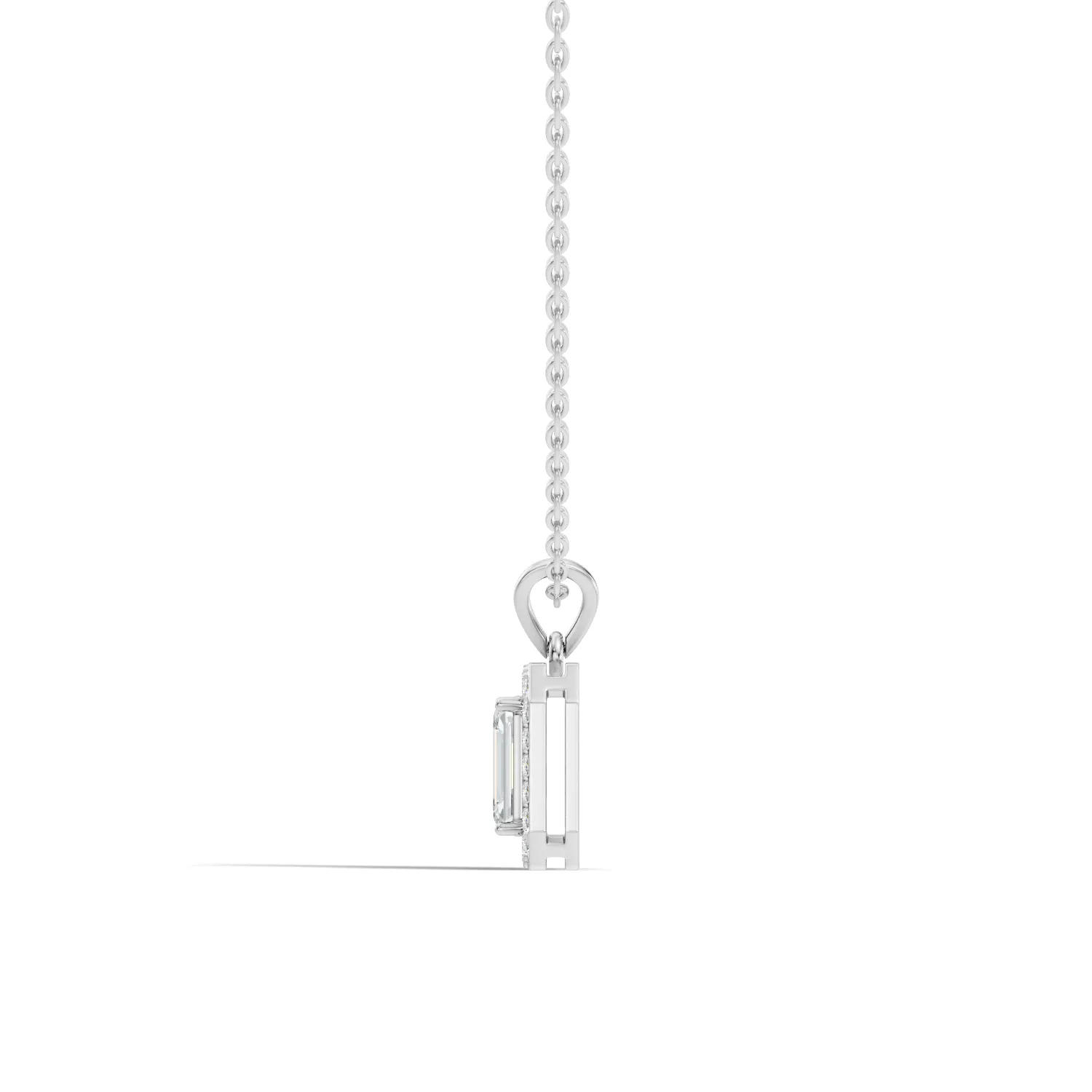 Coralina Emerald Halo Solitaire Pendant - Image 6