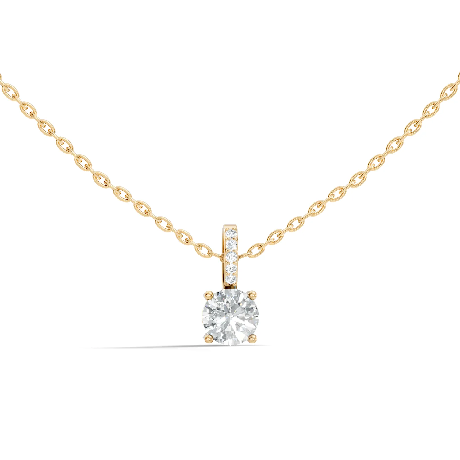 Kyria Round Diamond Pendant - Image 3